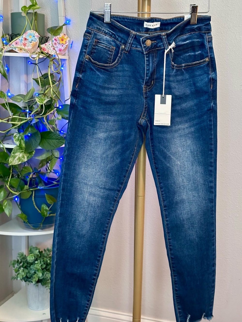 Fire & Rain Dark Blue High-Rise Skinny Jeans
